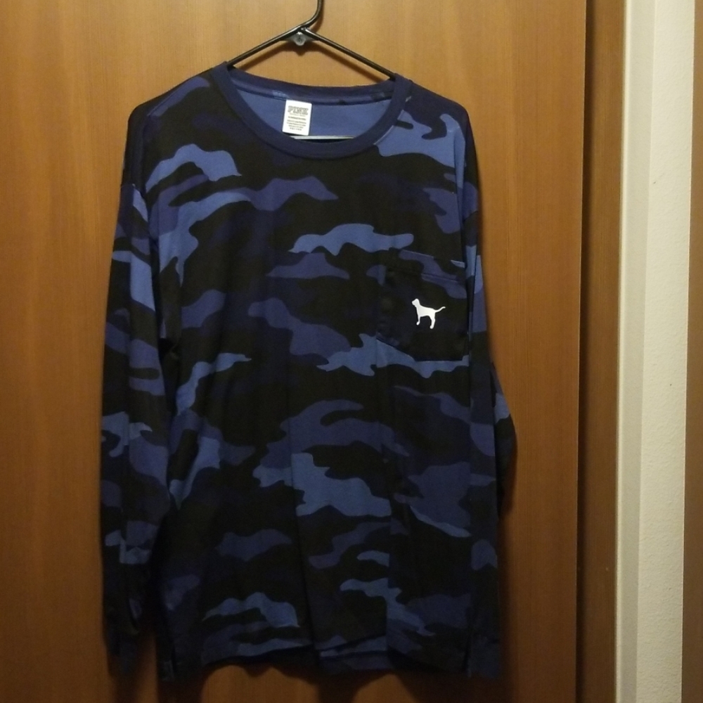 Victoria secret pink brand camo long sleeve